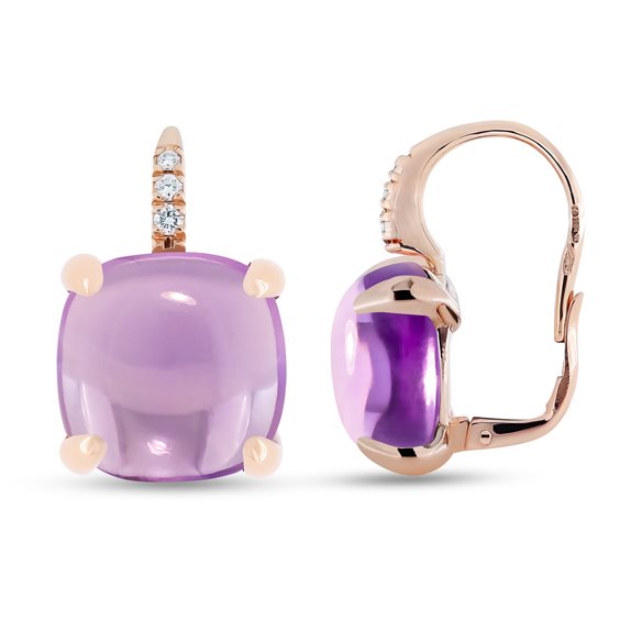 Orecchini Sangiorgi Preziosi Donna Candy in Oro Diamante 0.08 Ct F056317R02A001.FIORE ROBERTA - F056317R02A001.FIORE ROBERTA